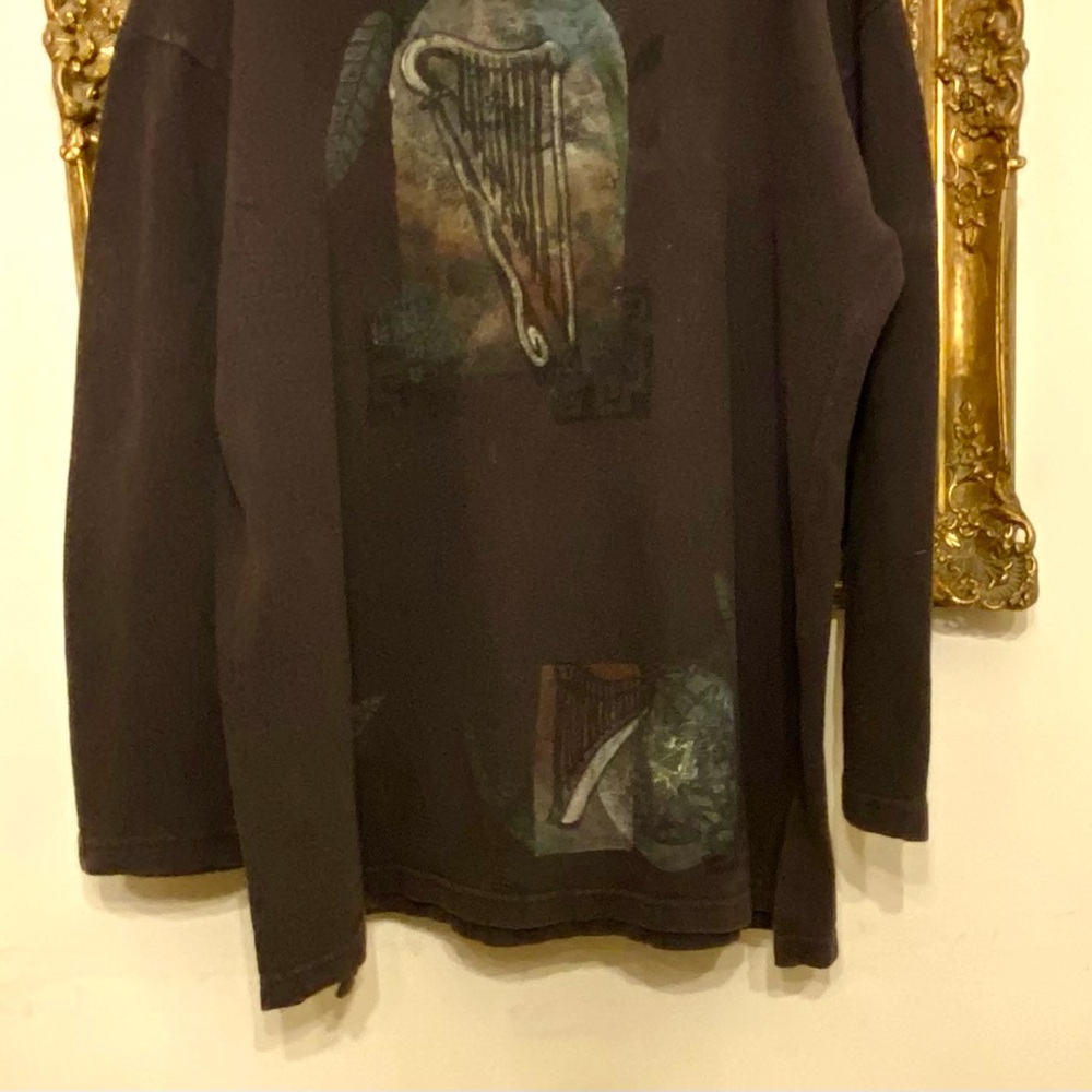Blue Fish Boho Vintage Brown Turtleneck Top / Tunic w Gorgeous Original Art - Picture 4 of 12